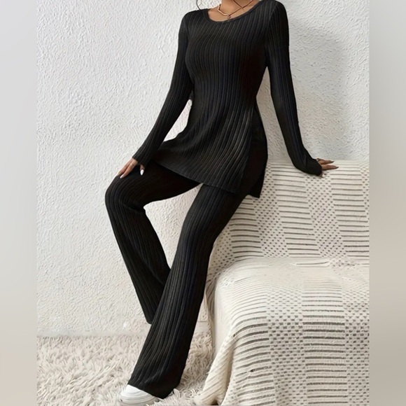 Casual ribbed two piece set - Picture 2 of 6